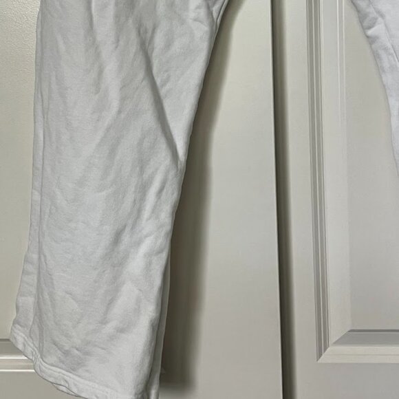 BRANDY MELVILLE White Elastic Waist Wide Leg Sweat Lounge Pants One Size - Picture 11 of 12